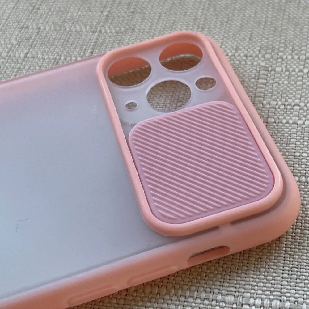 Phone Case Back Fitted Case for iPhone 11 Pro Pink Case Cover with Camera Cover